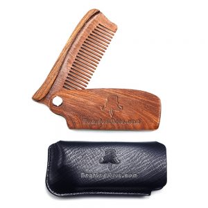 Beard Beauty Set Folding Comb Mahogany Grate
